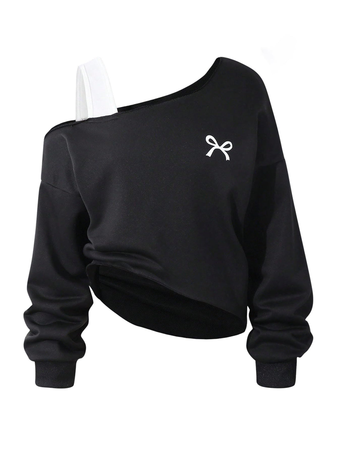 SweatyRocks Sweatshirt Mädchen 122-152 Pullover Teenager Off Shoulder Oberteil Strickpullover Mit Sc