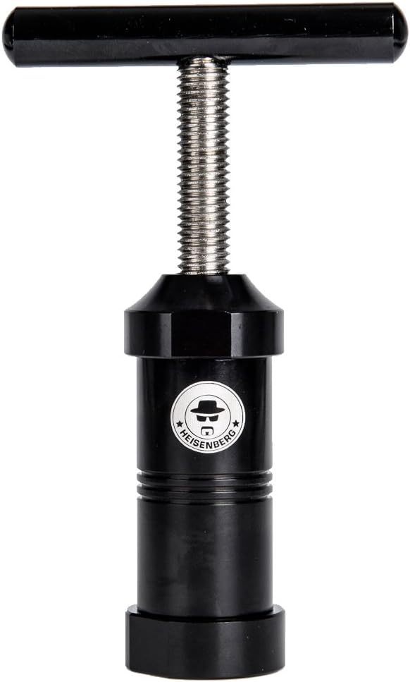 Heisenberg Pollenpresse Höhe: 120mm, Durchmesser: ∅ 40mm (Schwarz, Aluminium) Schwarz Aluminium, Sch