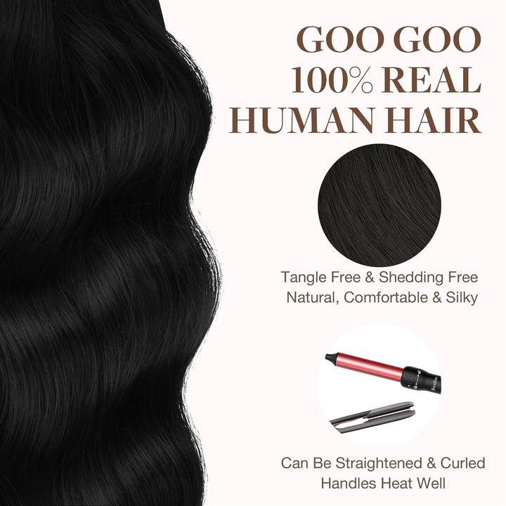 GOO GOO Tape in Extensions Echthaar, Tape Extensions Echthaar, 55cm 50g 20pcs, Extensions Echthaar,