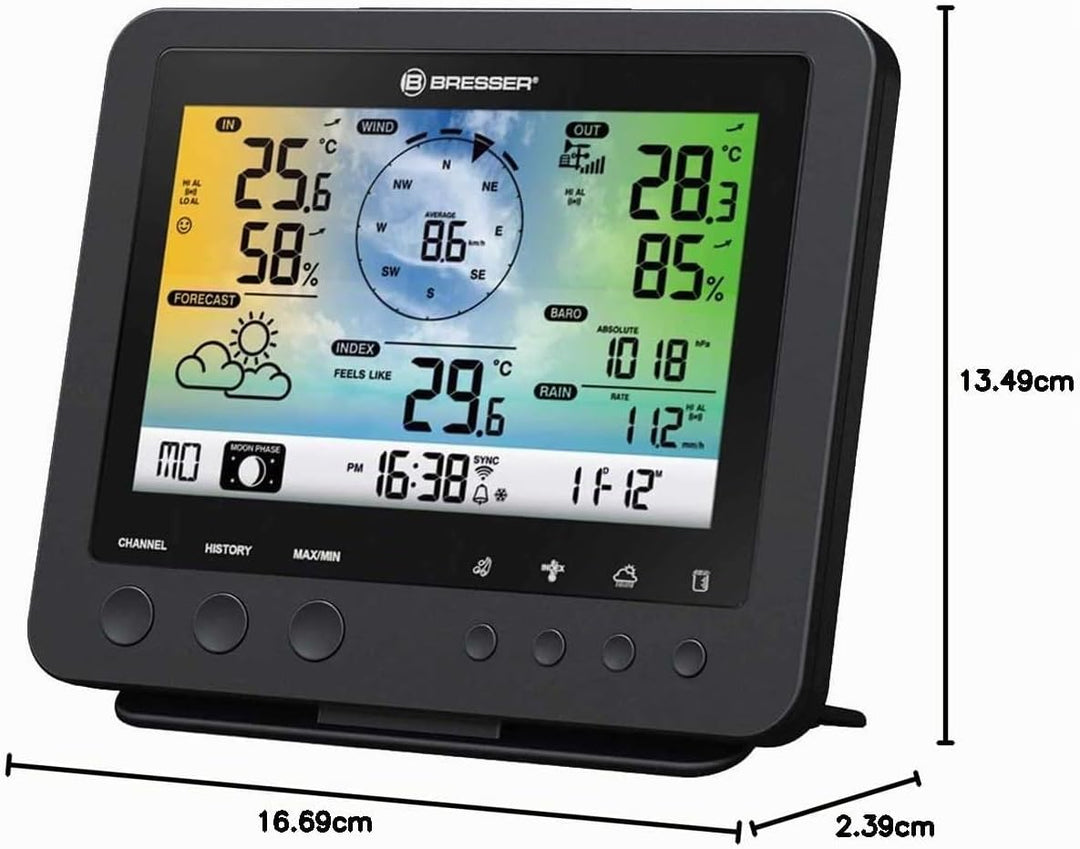 Bresser zusätzliche Basisstation für 7002580 Wetter Center, Schwarz