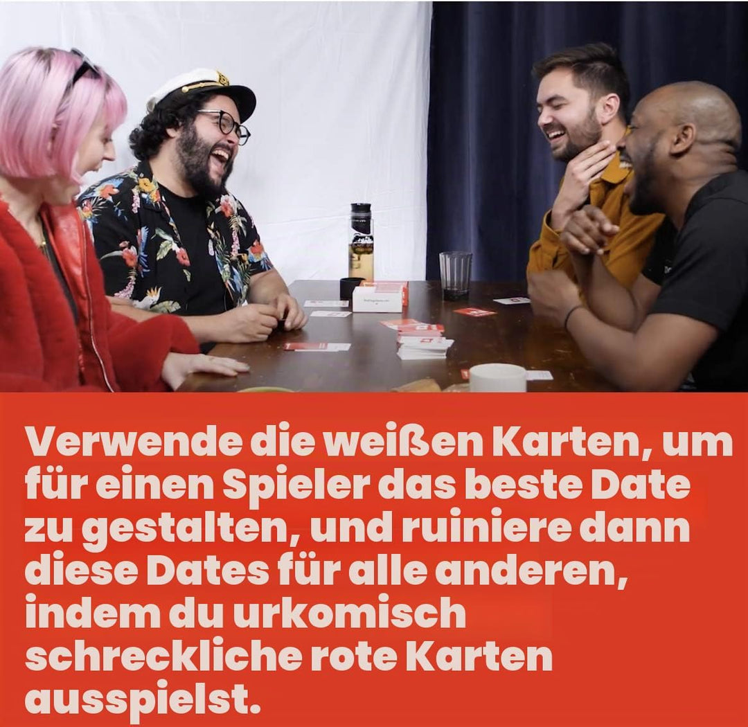 Rote Flaggen: The Game of Terrible Dates | Lustiges Kartenspiel/Partyspiel für Erwachsene, 3–10 Spie