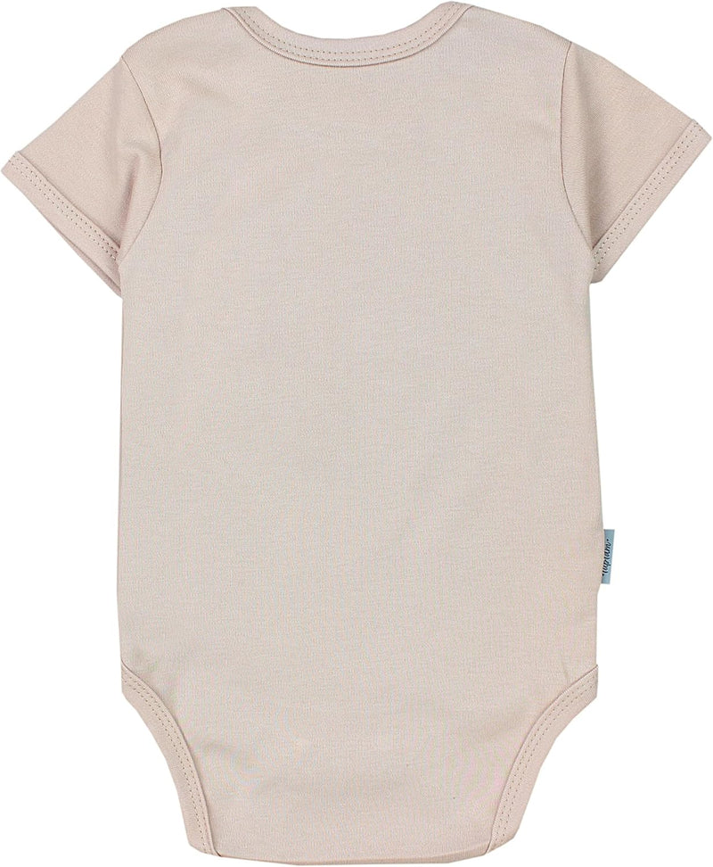 TupTam Mädchen Baby Body Kurzarm in Unifarben - 5er Pack 74 Bärchen Rosa Weiss Sterne Grau Nice Tedd