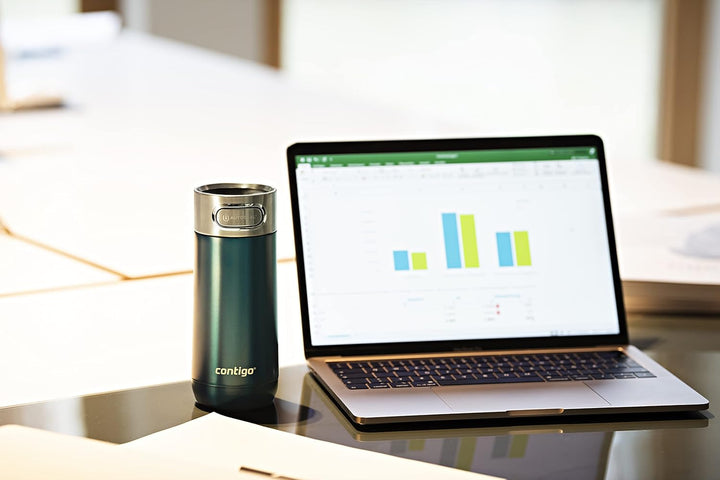 Contigo Luxe Autoseal Thermobecher, Edelstahl-Reisebecher, Isolierflasche, auslaufsicher, Kaffebeche