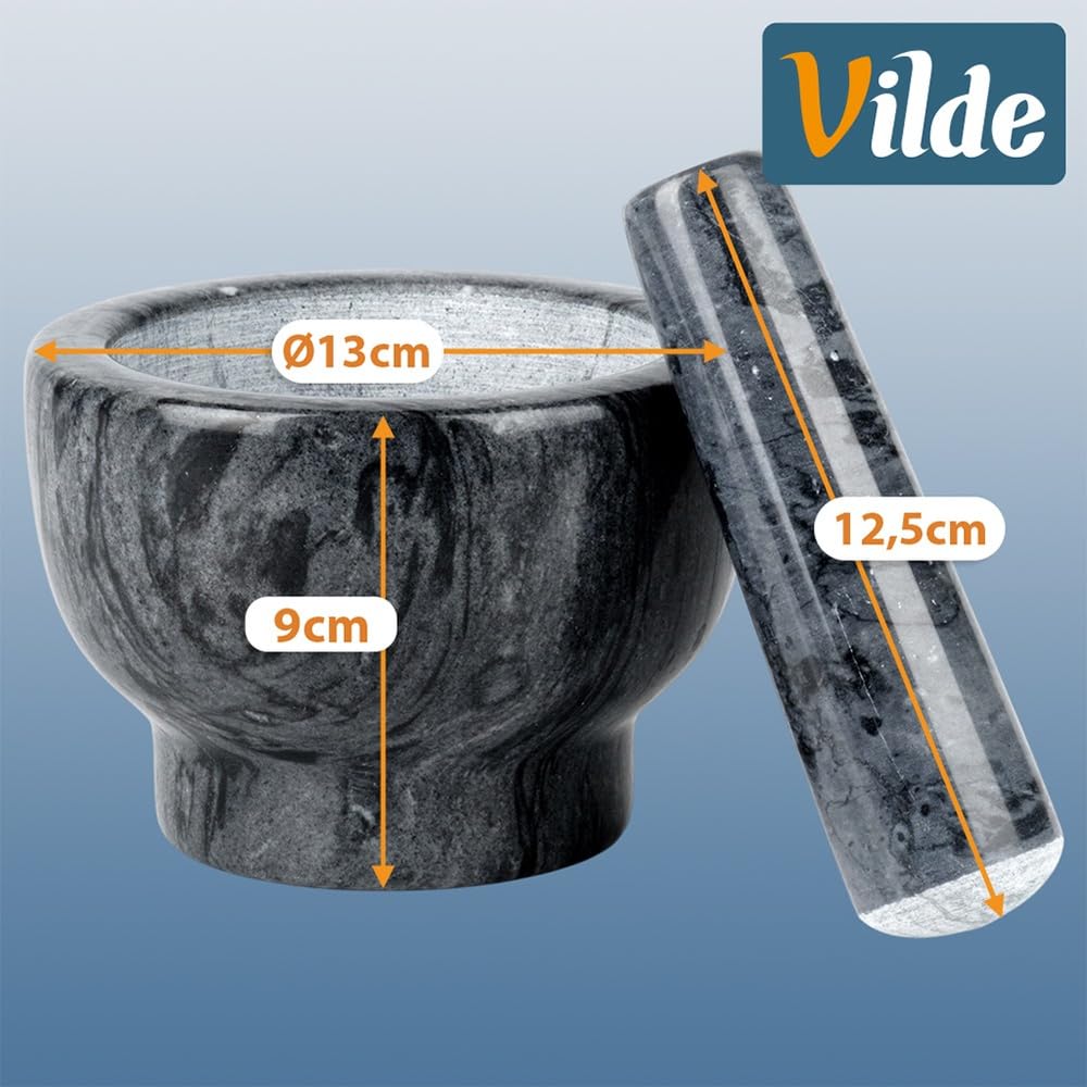 Granit-Mörser Schwarz 13 cm, Vilde