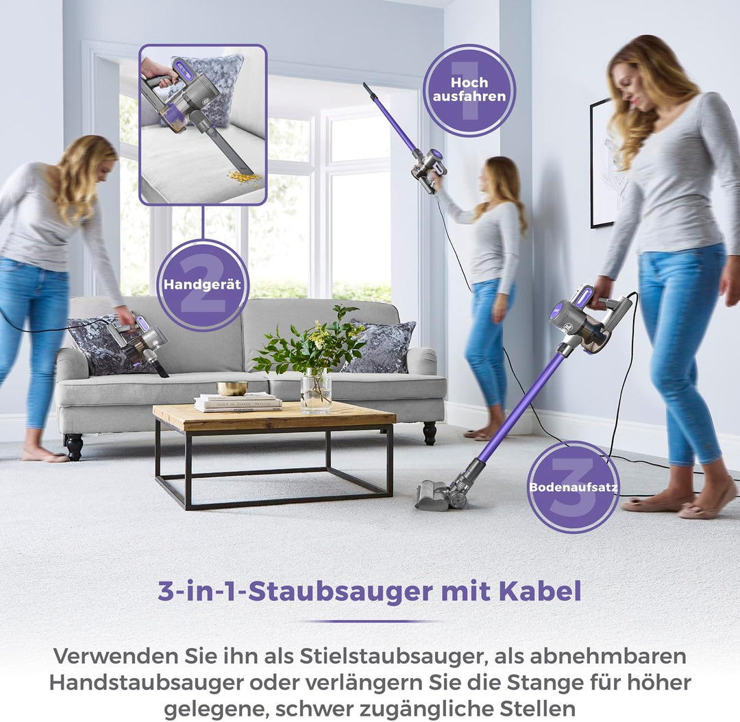 Tower T513006 VL20 3-in-1 Leistungsstarker Staubsauger mit Kabel mit HEPA-Filter & Haustierbürste, 1