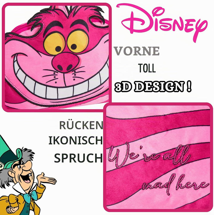 Grinsekatzen-Make-up-Tasche für Damen, Disney Kosmetiktasche, Kosmetiktasche, Federmäppchen, rose, E