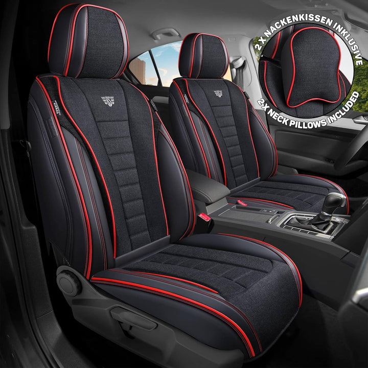 Schonbezüge Sitzbezüge für Ford Focus 3 Bj 2011-18 in Schwarz NL1