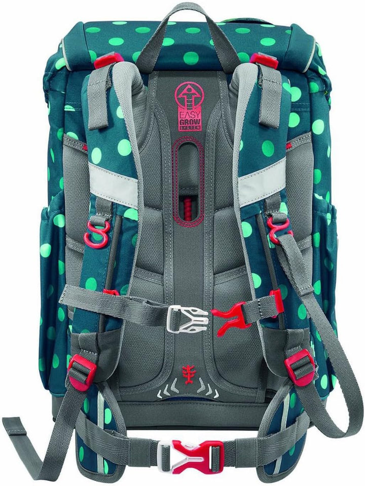 Step by Step Giant Schulranzen-Set Chameleon Joshy, 5-teilig, türkis, ergonomischer Tornister mit Re