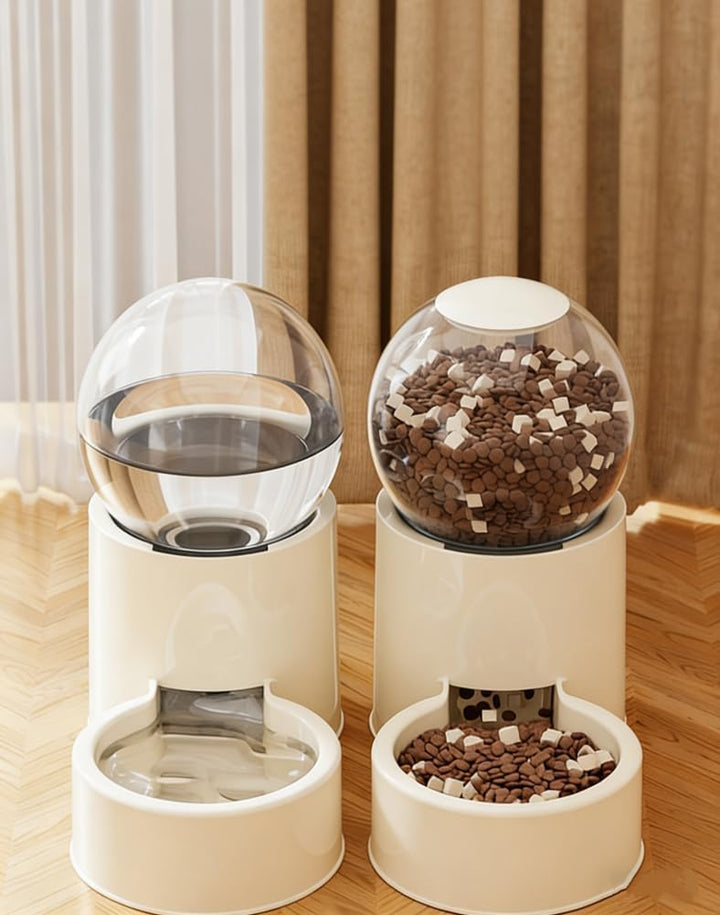 Automatischer Katzenfutterspender und Wasserspender Futterspender und Wasser Set, 2 Stück, Katzenfut