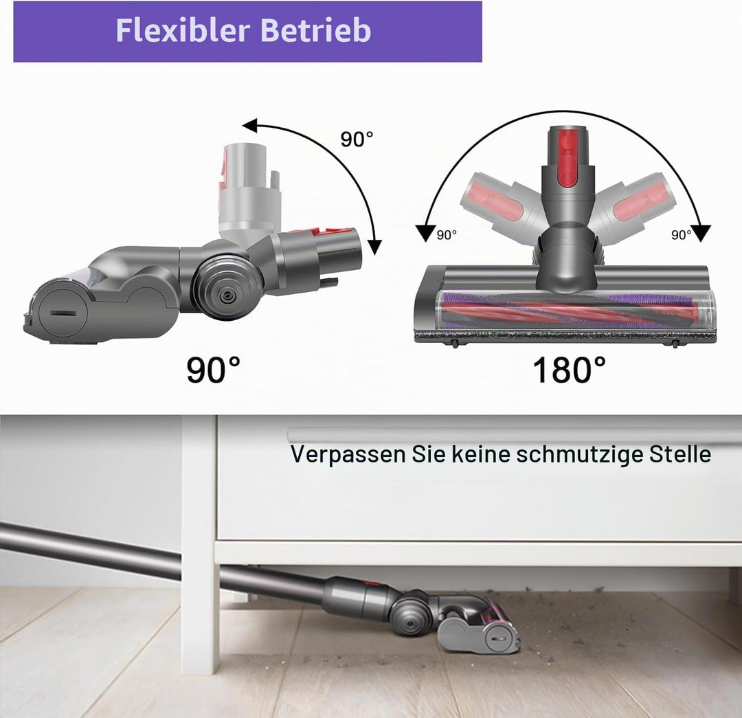 Bürste kompatibel für Dyson V6 DC58 DC59 DC62 DC72 DC74 SV04 SV06 SV09, Ersatzteile Bodendüse Zubehö