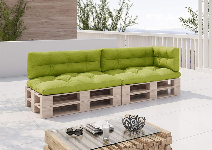 sunnypillow Palettenkissen 5er Set für Europaletten Indoor und Outdoor Palettenpolster Palettensofa