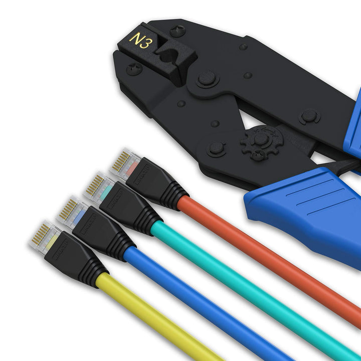 LINKUP - RJ45 Connectors Cat6A Ethernet Shielded Modular Plugs | for Large Diameter Wires (22AWG) Te