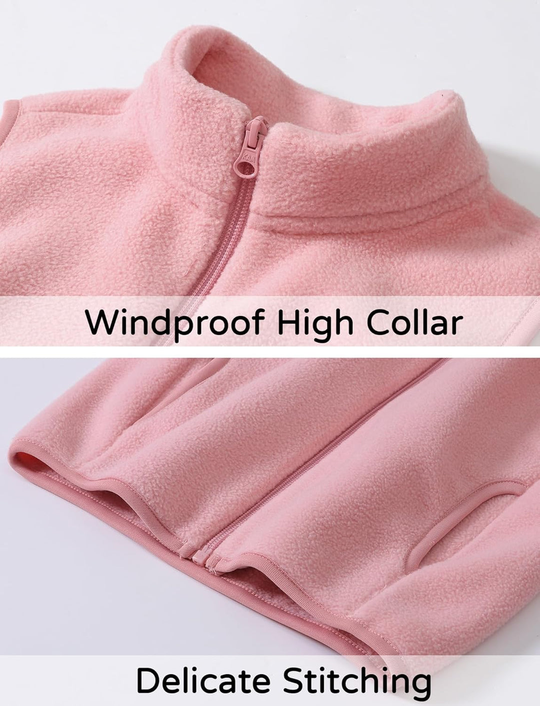 Happy Cherry - Fleece Weste Jungen Mädchen Winterweste Kleinkind Ärmellose Winterjacke Kinder Casual