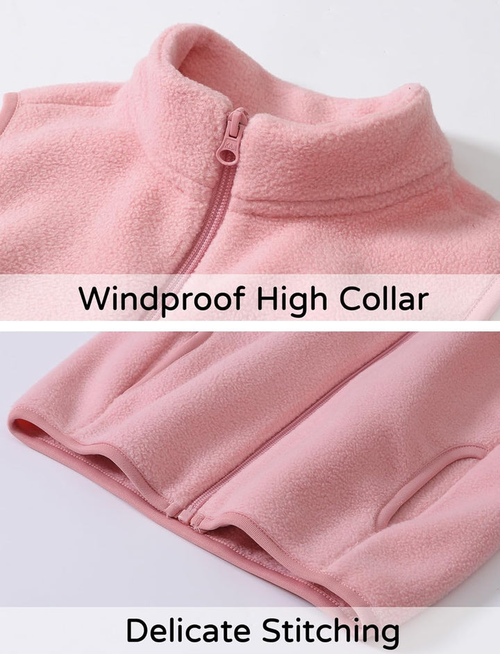 Happy Cherry - Fleece Weste Jungen Mädchen Winterweste Kleinkind Ärmellose Winterjacke Kinder Casual