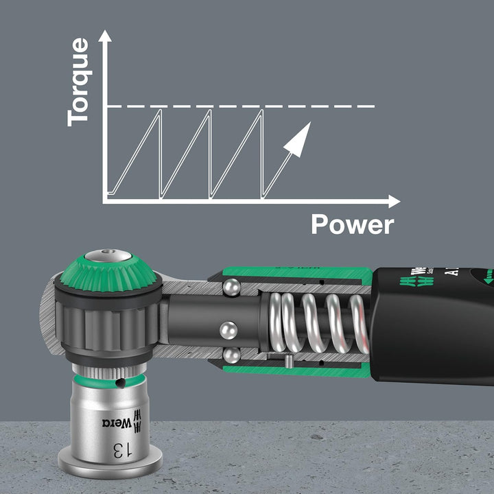 Wera 05075830001 Safe-Torque A 1 Set 1, Drehmomentschlüssel-Satz, 1/4" Vierkant, 2-12 Nm, 10-teilig,