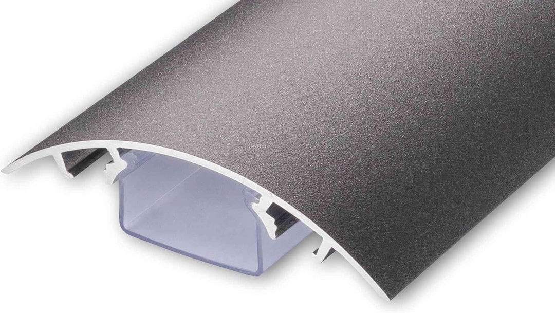 TV Design Aluminium Kabelkanal Gusseisen Style Feinstruktur lackiert in verschiedenen Längen von ALU