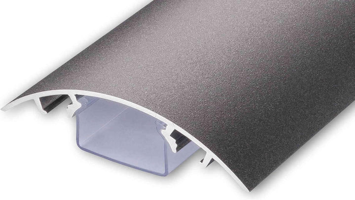 TV Design Aluminium Kabelkanal Gusseisen Style Feinstruktur lackiert in verschiedenen Längen von ALU