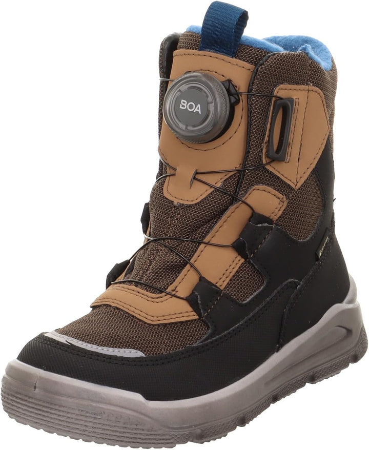 Superfit Jungen Mars Schneestiefel 31 EU Schmal Braun Blau 3000, 31 EU Schmal Braun Blau 3000
