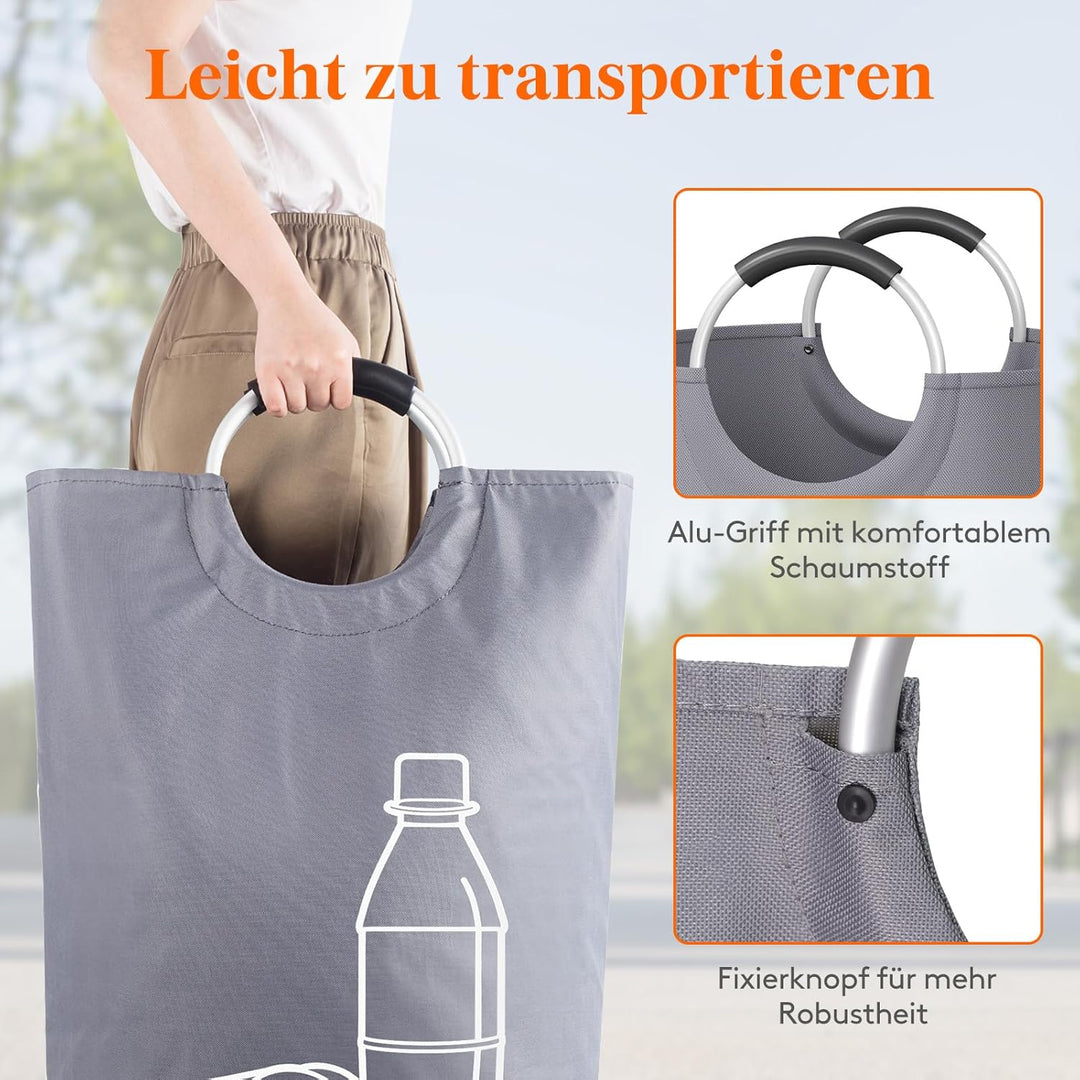 Lifewit 115L Pfandflaschen Sammelbehälter, Gross Pfandflaschen Aufbewahrung, Behälter Leergut & Altg