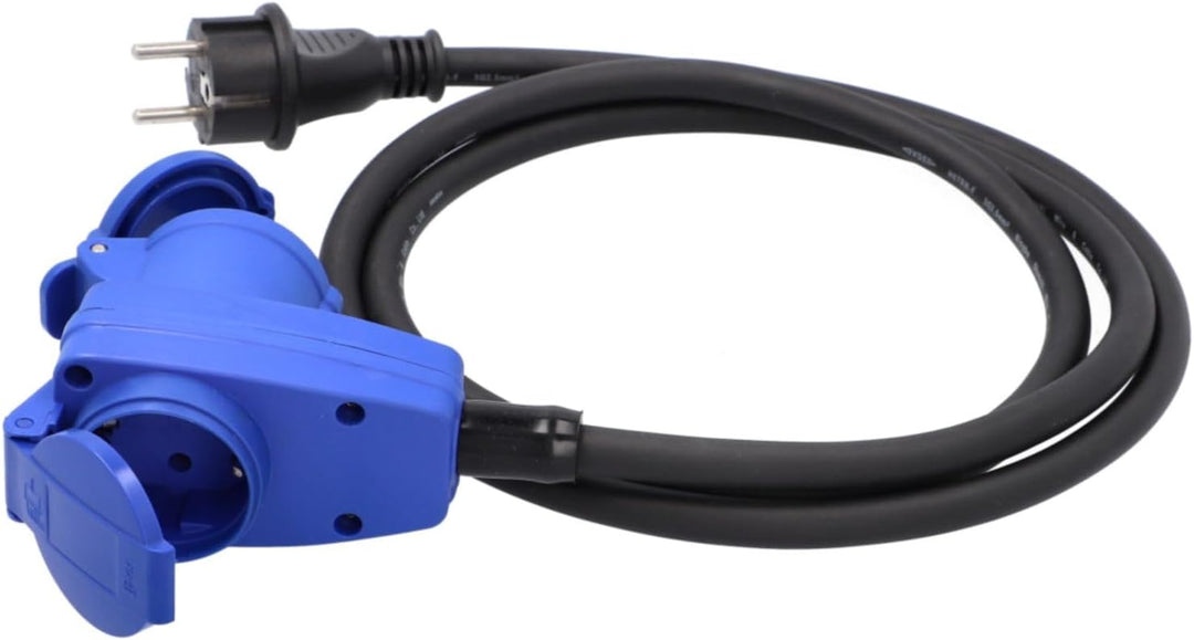 cartrend Explorer CEE Adapter mit CEE-Winkelkupplung und Schutzkontaktstecker, zum Anschluss von Woh