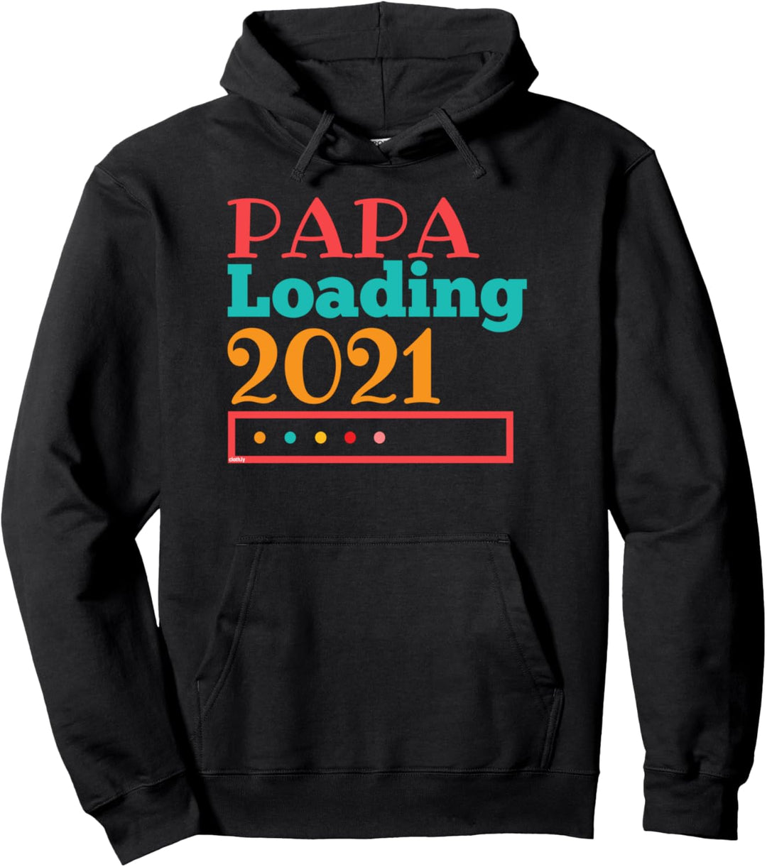 Papa Loading 2021 Outfit Lustiges Geschenk werdenden Vater Pullover Hoodie