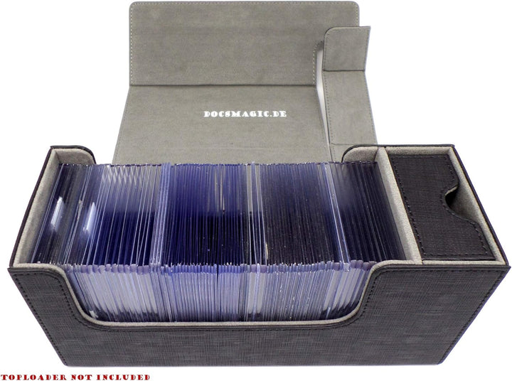 docsmagic.de Premium Magnetic Tray Long Box Black Small + 2 Flip Boxes - Schwarz Small + 2 Flip Boxe