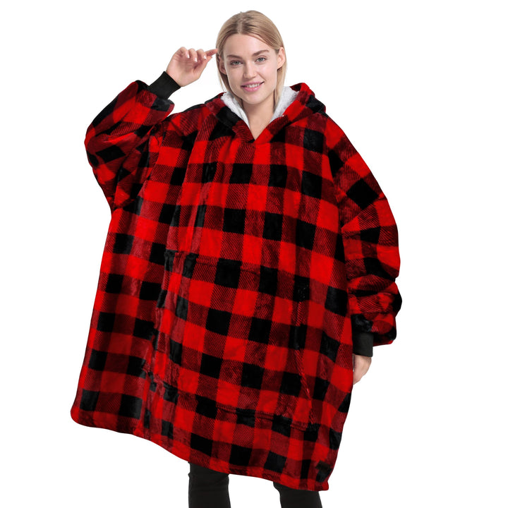 Catalonia Classy Oversized Sherpa Hoodie Decke, grosses Kapuzen-Sweatshirt für Frauen, weiche gemütl