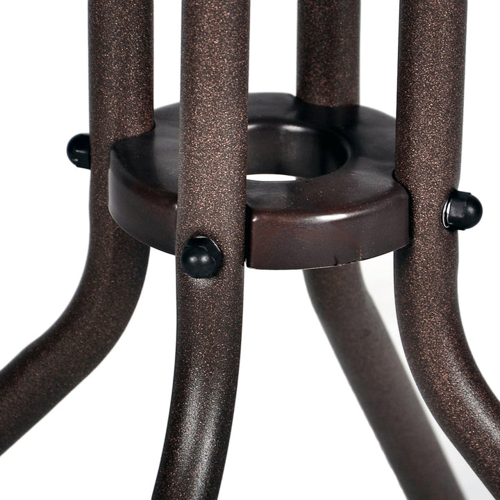 Nexos Trading Bistroset Balkonset Rattanset – Sitzgarnitur aus Glastisch & Bistrostuhl – Stahlgestel