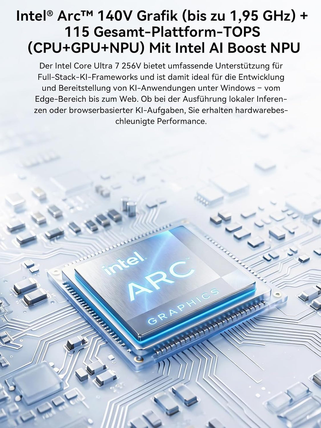 GMKtec Mini PC Intel Ultra 7 256V(8K/8T Bis zu 4.8GHz), K13 Micro PC mit 16GB DDR5 8533 1TB PCIe 4.0