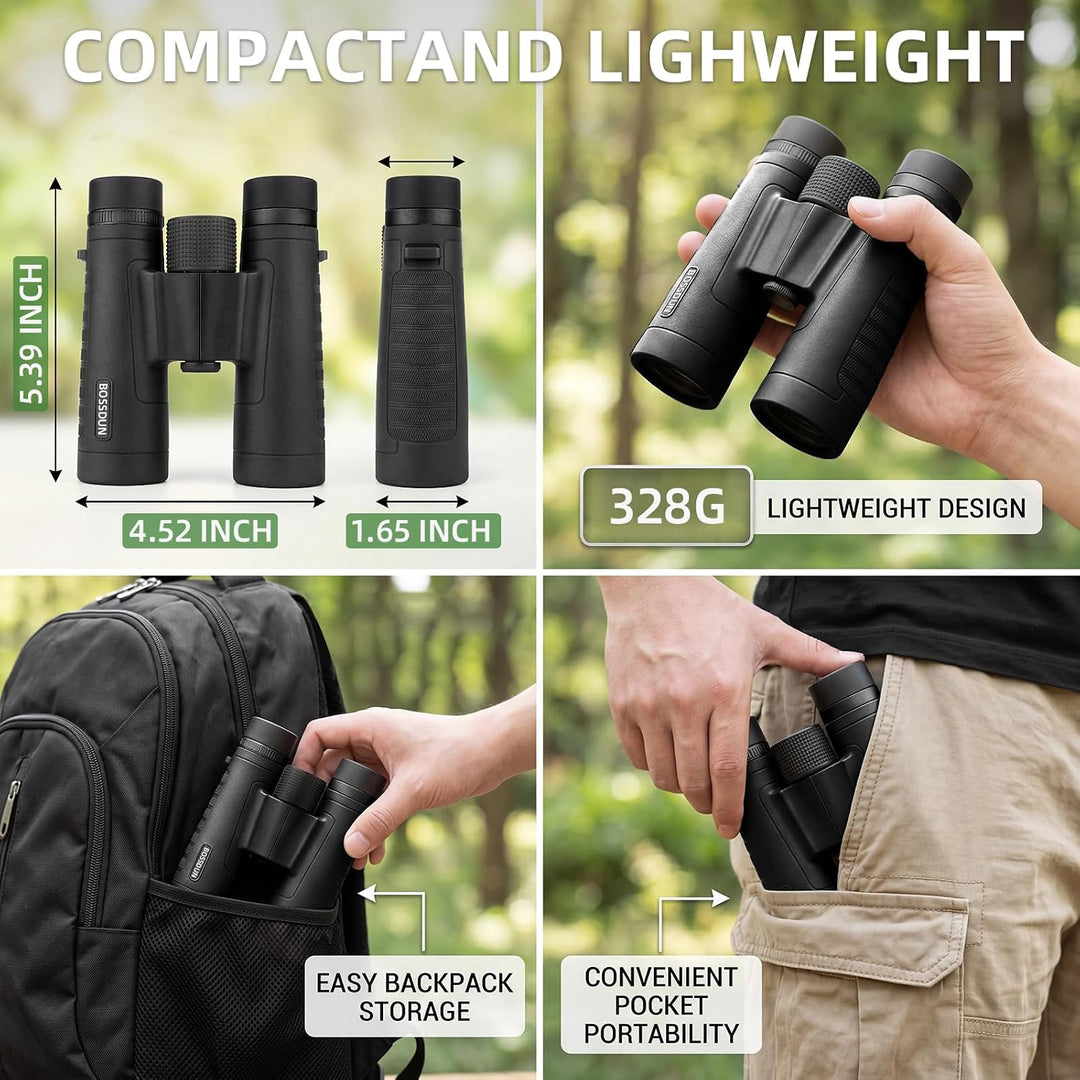 12x32 Fernglas für Erwachsene, professionelles HD-Fernglas mit BAK4-Dachkantprismen für Vogelbeobach