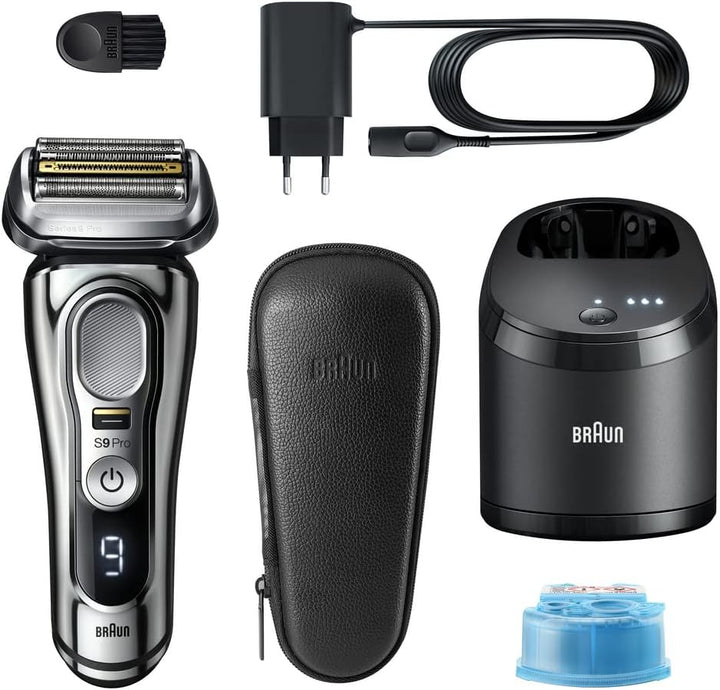Braun Series 9 Pro Premium Elektrorasierer mit 4+1 Scherkopf, Rasierer Herren Elektrisch, ProLift Tr