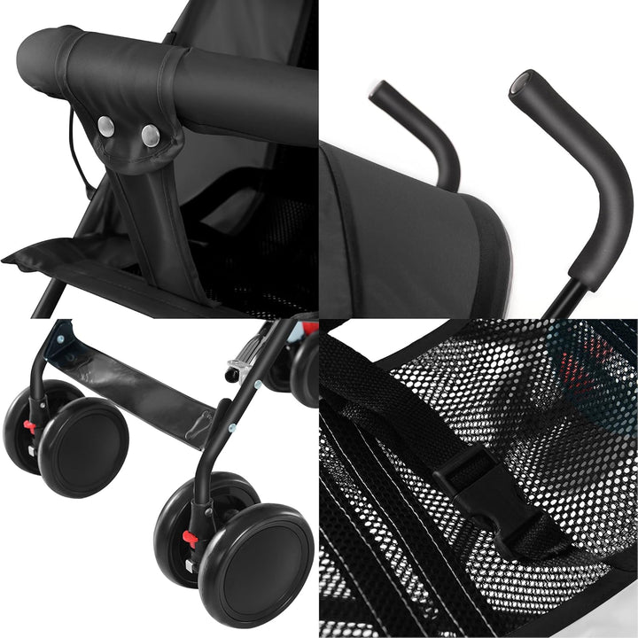 Kinderwagen, kompakt und faltbar, mit Matte, cooler Reisekinderwagen, faltbar, kompakter Kinderwagen