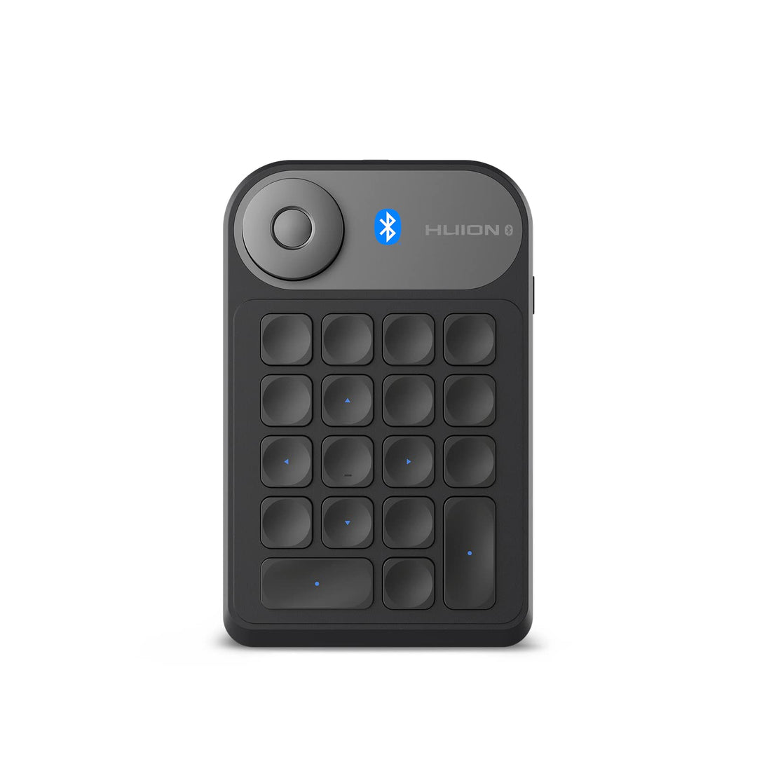 HUION Bluetooth 5.0 Keydial Mini K20, KD100 2.0 Kabellose Tastatur mit Dial Controller + 18 Benutzer