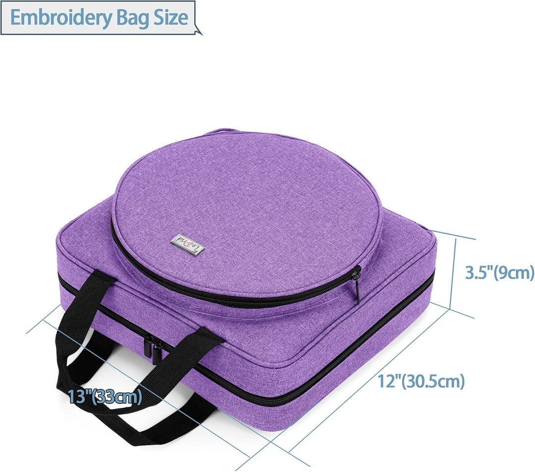 LoDrid Stickprojekttasche, Quadratische Stickzubehör Aufbewahrungstasche, Tragbare Basteltasche für