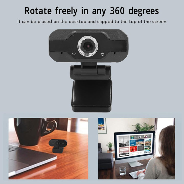 USB Webkamera mit Mikrofon, Weitwinkel Webcam für den Desktop, 4K HD Autofokus Computer Webkamera fü
