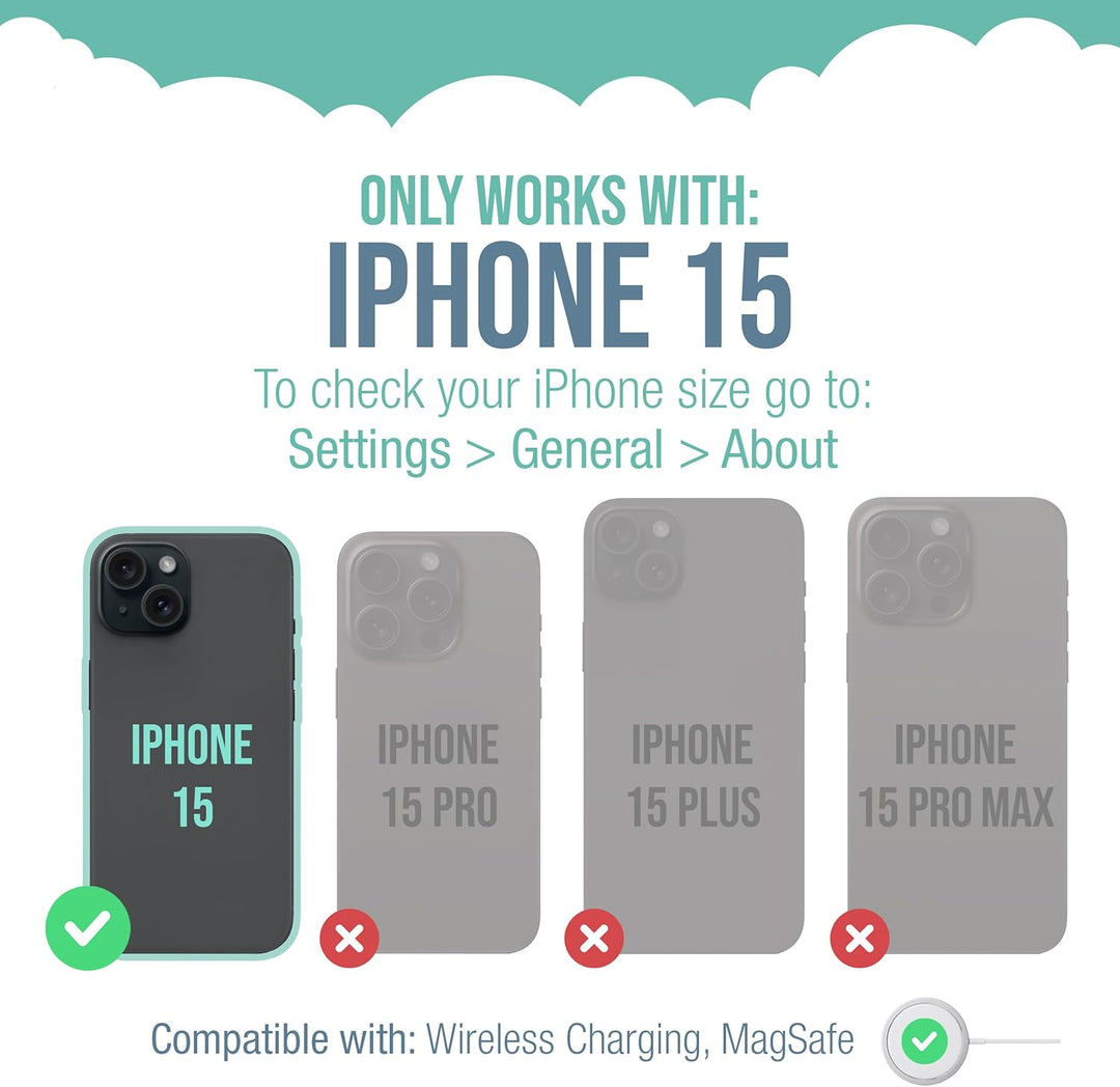 smartish iPhone 15 Schutzhülle – Gripzilla kompatibel mit MagSafe [Rugged + Tough] Strapazierfähige,