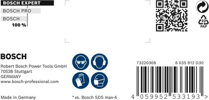 Bosch Professional 1x Expert SDS max-8X Hammerbohrer (für Stahlbeton, Ø 26,00x320 mm, Zubehör Bohrha