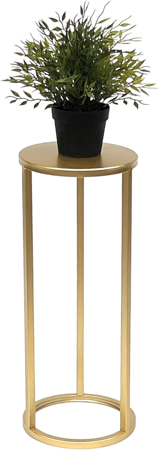 DanDiBo Blumenhocker Metall Gold Rund Blumenständer Beistelltisch 96510 Blumensäule Modern Pflanzens