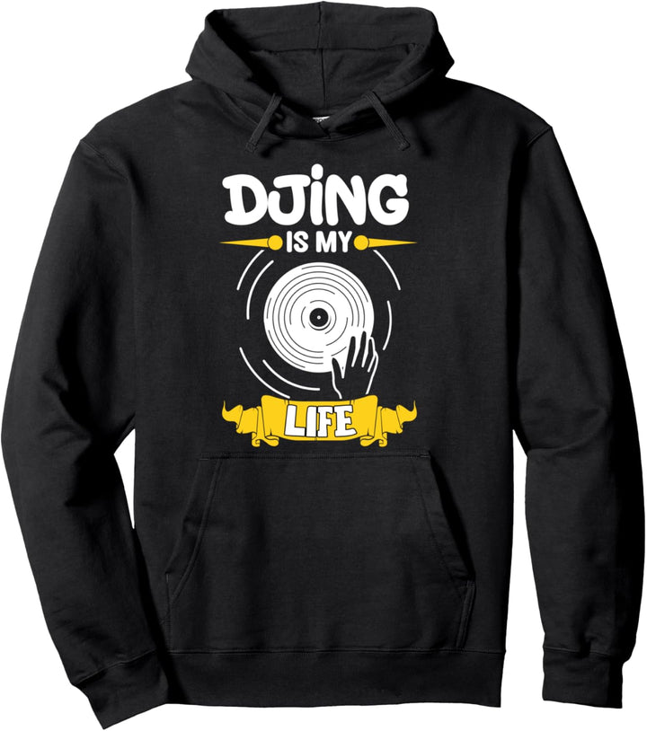 DJing ist mein Leben Disc Jockey Geschenk DJ Pullover Hoodie