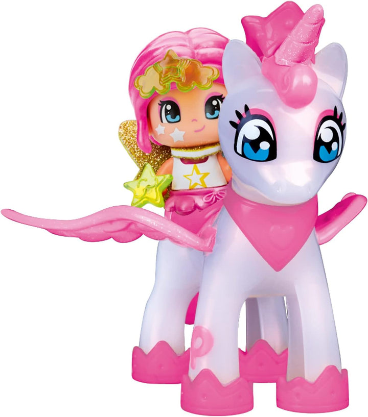 Pinypon - Star und Fliegender Einhorn, sortierte Farben/Modelle, 32 kleine Accessoires (Famosa 70001