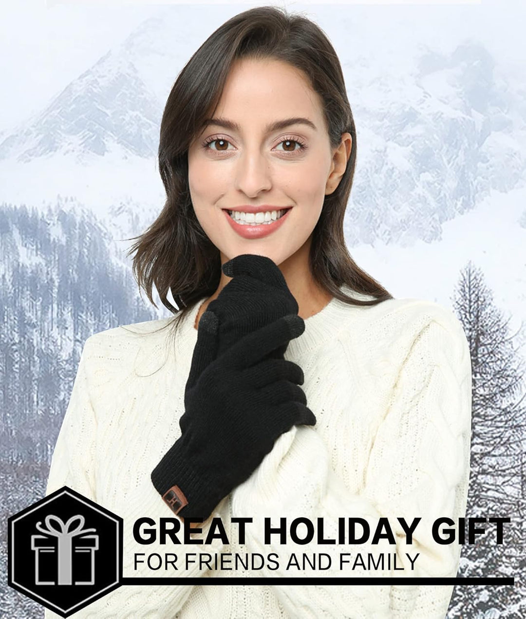 Bequemer Laden Damen Winter Warm Touchscreen Handschuhe Thermo Winterhandschuhe Kaschmir Strickhands
