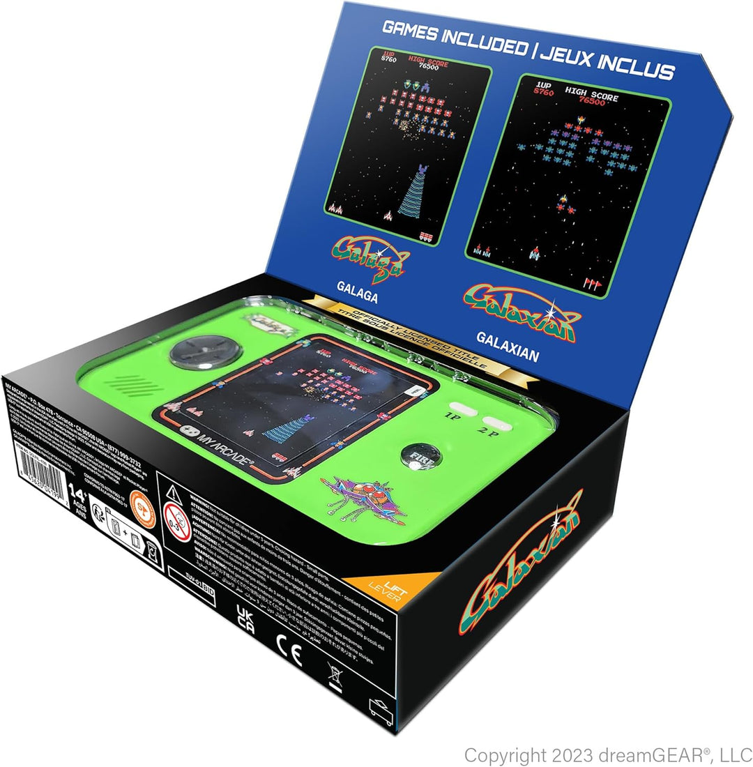 Pocket Player PRO Galaga Retrogaming-Spiel 7 cm hochauflösender Bildschirm