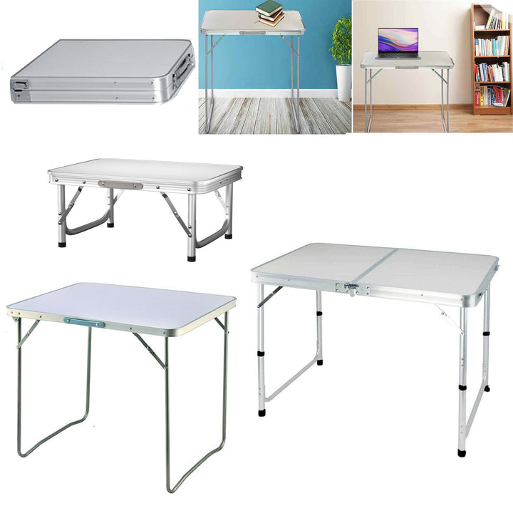 Tragbar Klapptisch Picknick, Leicht Campingtisch Klappbar Aluminium mit Tragegriff, Leicht zu transp