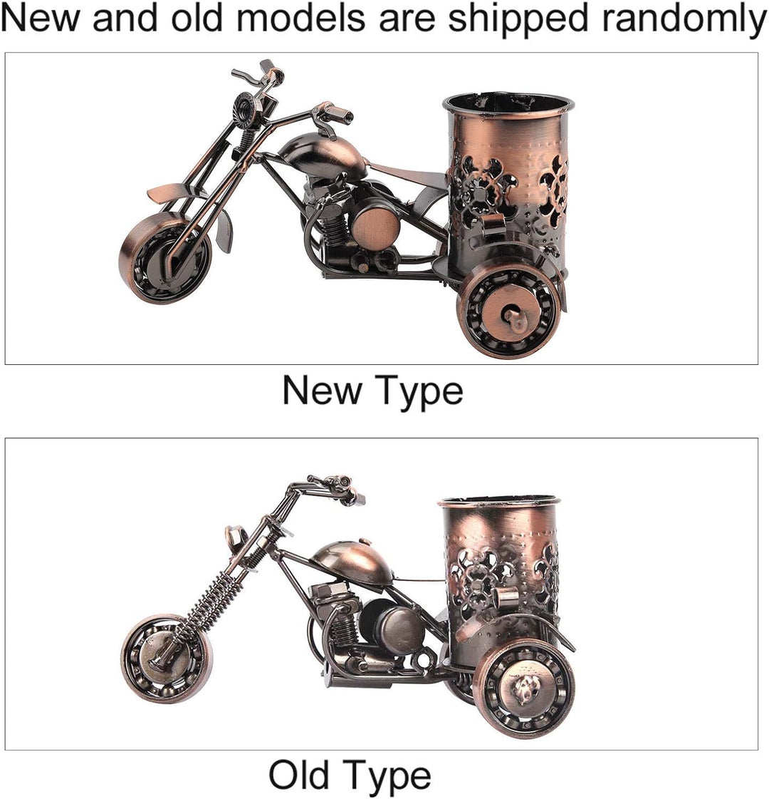 Hztyyier Motorrad Metall Stifthalter, Kreative Büro Desktop Zubehör Geschenkidee, Männergeschenk für