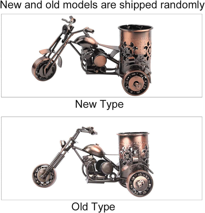 Hztyyier Motorrad Metall Stifthalter, Kreative Büro Desktop Zubehör Geschenkidee, Männergeschenk für