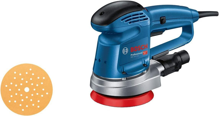 Bosch Professional Exzenterschleifer GEX 34-125 (inkl. Schleifteller-⌀ 125mm, Schleifblatt C470 für