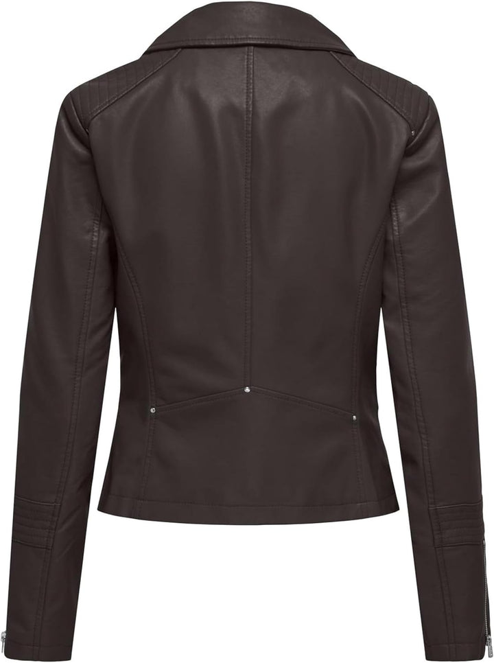 ONLY Female Kunstlederjacke ONLGEMMA Kunstlederjacke 38 Chocolate Torte, 38 Chocolate Torte
