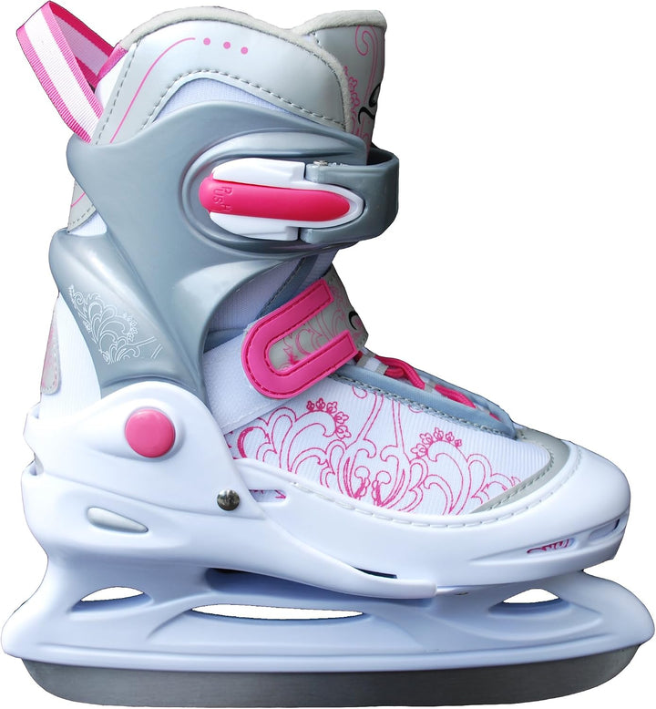 Cox Swain grössenverstellbare Kinder Schlittschuhe Laura Gr. XS bis L Light Pink S (33-36), Light Pi