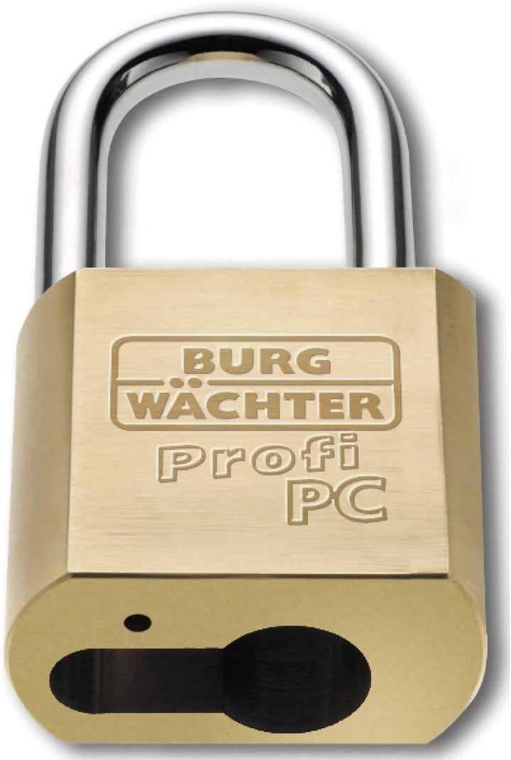 Burg Wächter Vorhangschlosskorpus ohne Zylinder, 116 PC 50 Niro, Bügelstärke: 8 mm, Messing