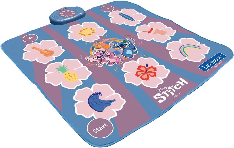 Lexibook, Disney Stitch, elektronischer Tanzteppich Stitch, Bluetooth und beleuchtet mit 6 Spielmodi
